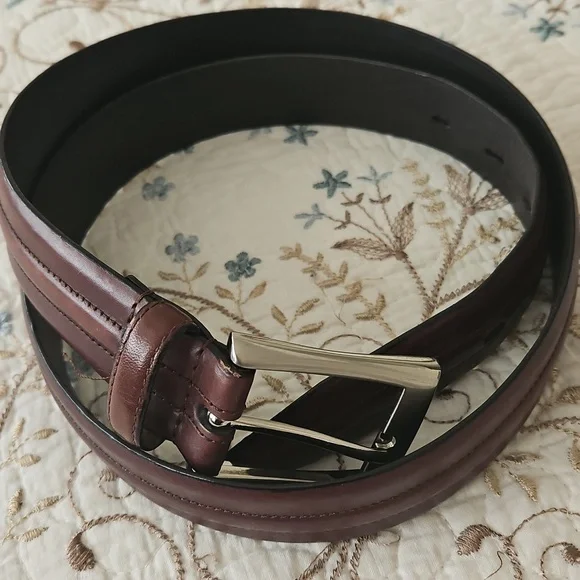 Genuine Leather Vintage Men's Brown Belt Size 36 - Picture 2 of 13